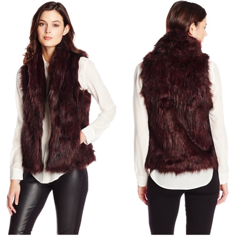 Sam Edelman Emily Faux Fur Vest Size Small